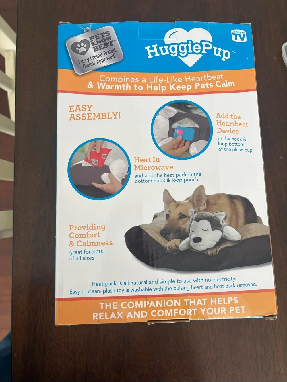 Pets Know Best Huggie Pup Cuddly Puppy Behavioral Aid Toy for Crate Training